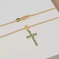 Cadena Continua 45 cm + Dije Cruz Verde