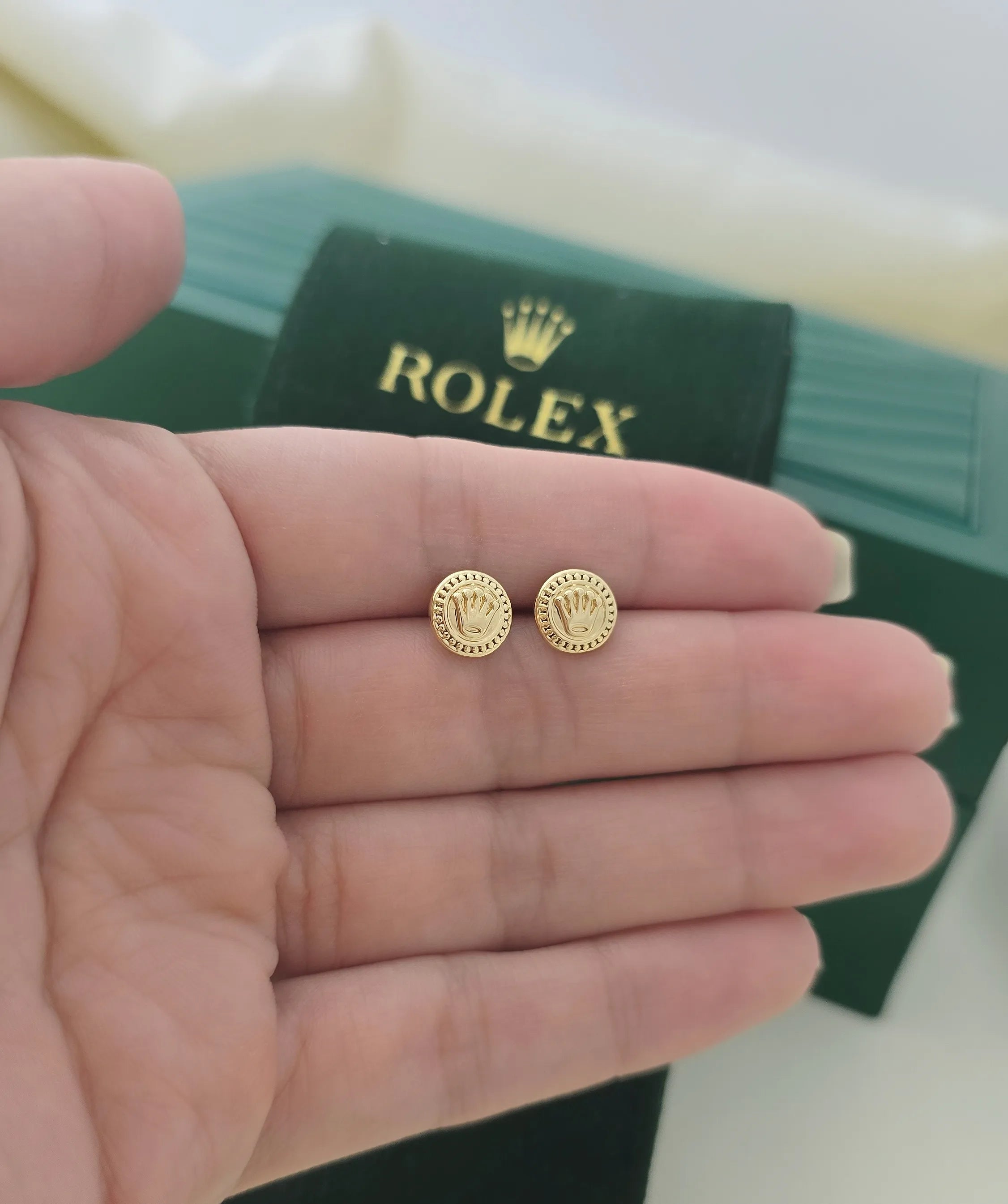 Aretes Topo Rolex 8mm