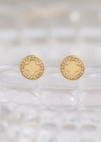 Aretes Clover Redondo Circonias 1 Cm