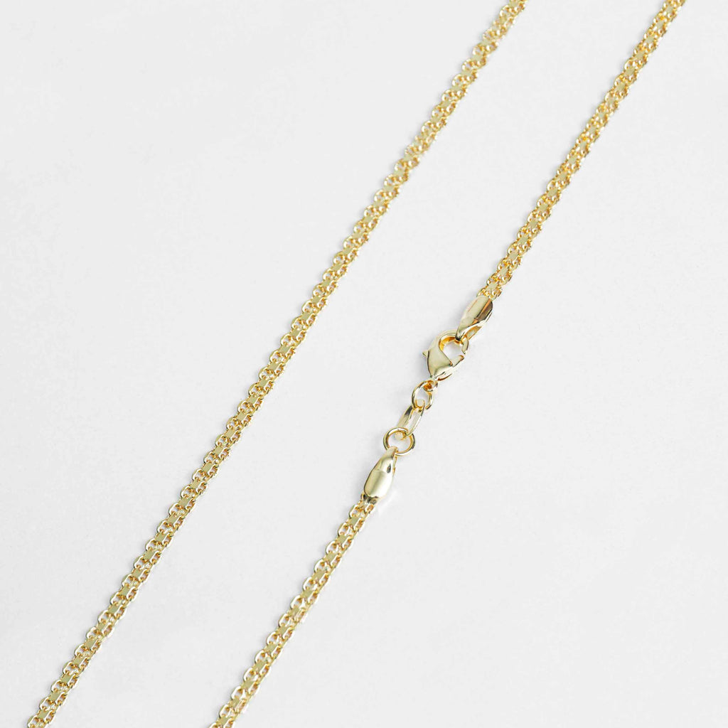 ⭐ COMBO Dije Caballo de Mar, Arete Caballito de Mar y Cadena Tejido Chino 3 mm 45 Cms
