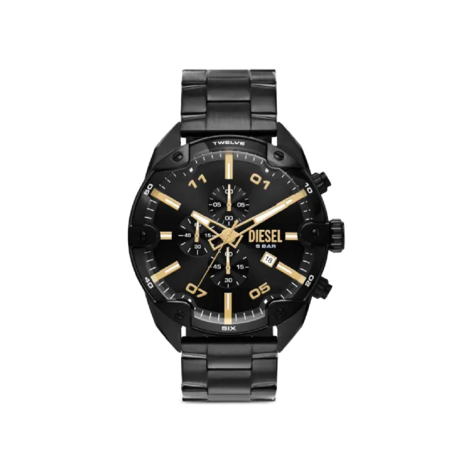 Reloj Unisex Spiked Diesel NEGRO U