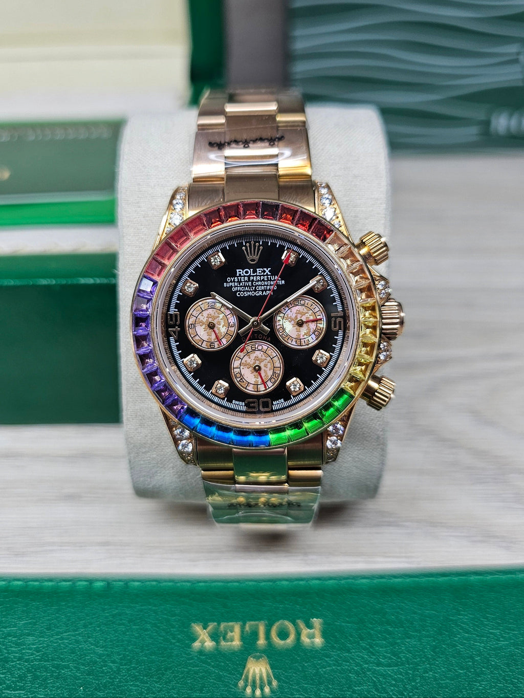 Rainbow Dial Rolex Daytona Rose Gold