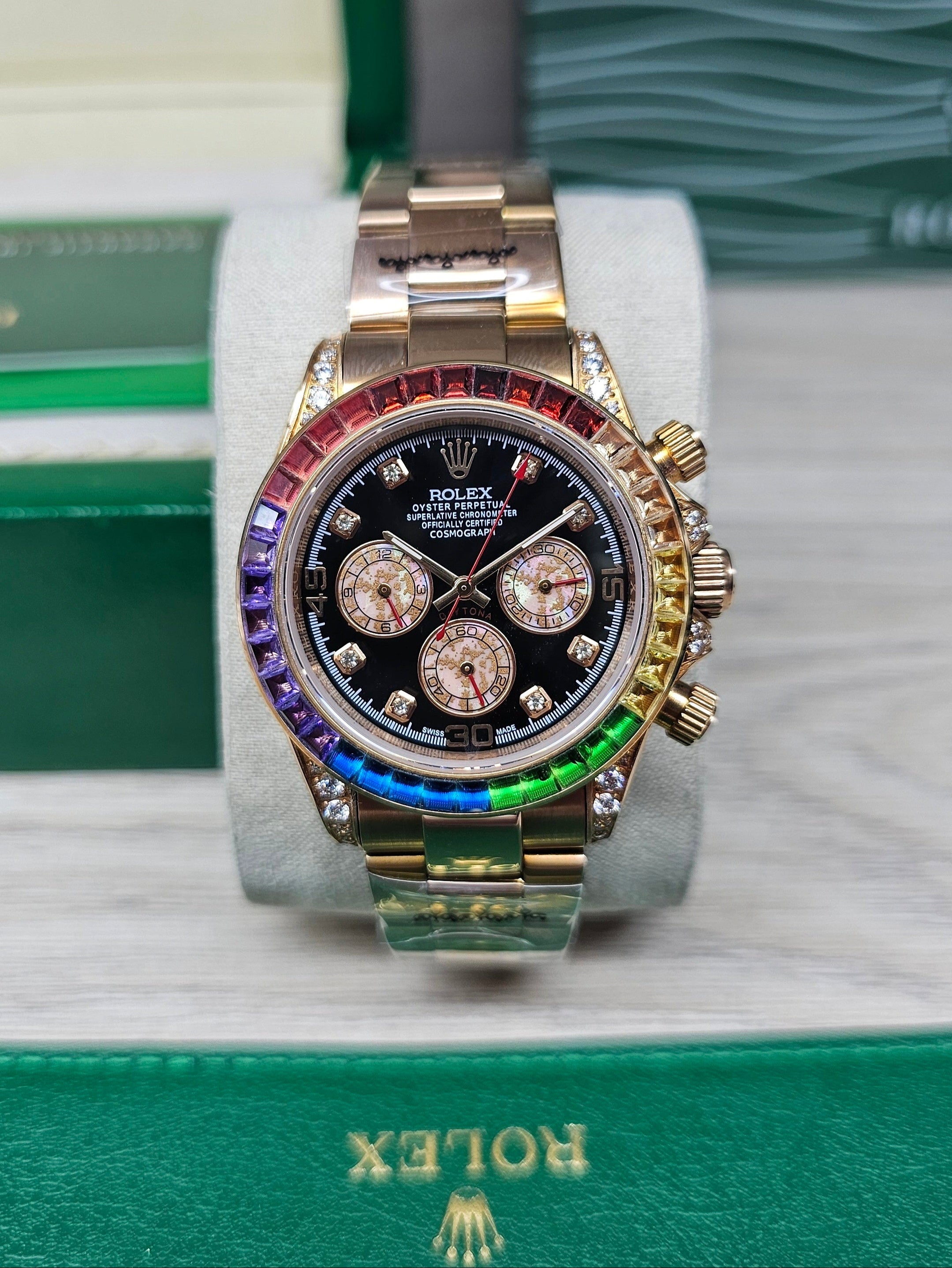 Rainbow Dial Rolex Daytona Rose Gold
