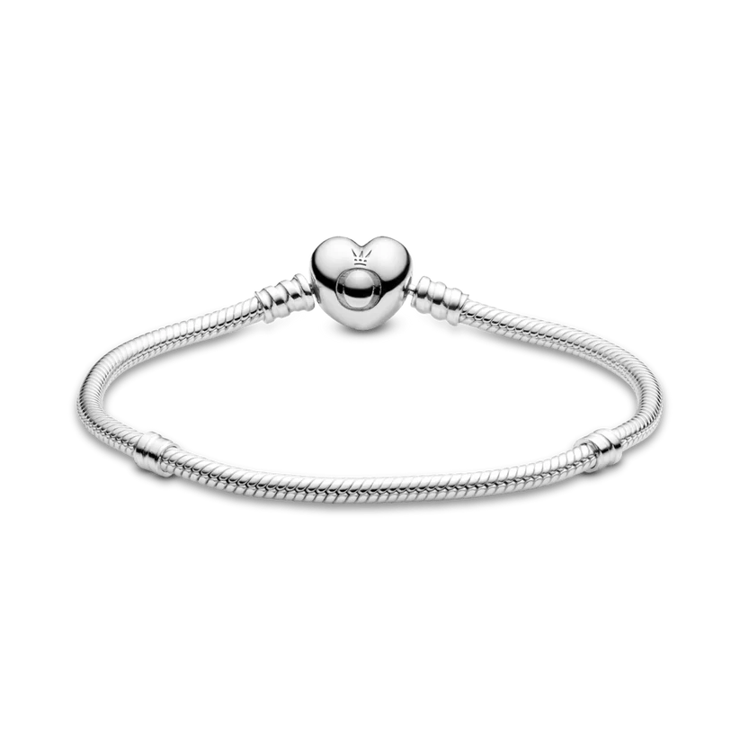 Brazalete Cadena de Serpiente con Broche de Corazón
