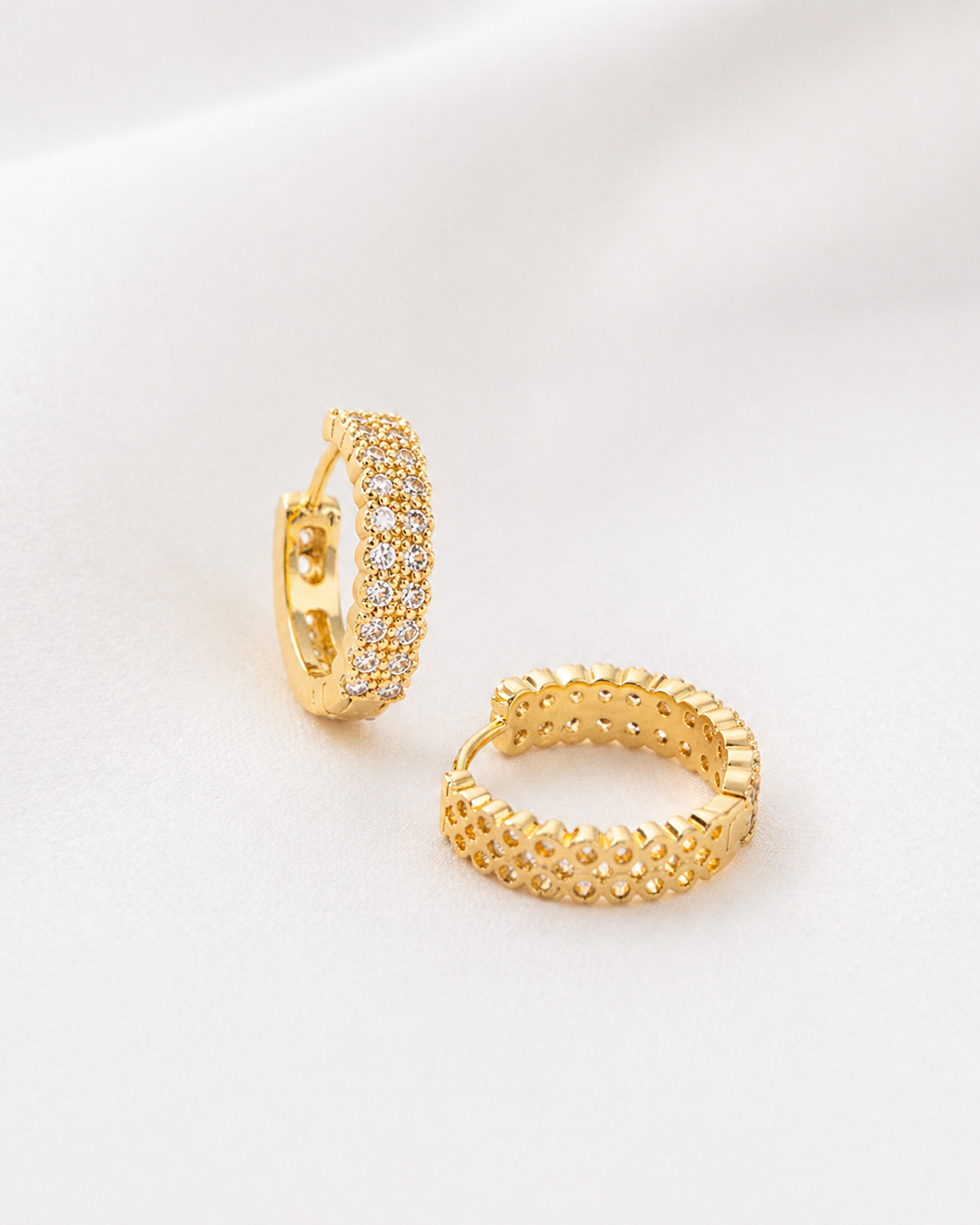 Aretes Candonga Twin Crystal 20mm