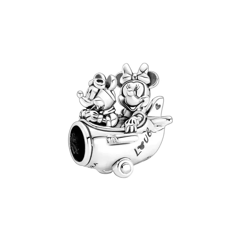 Mickey y Minnie en un Avión