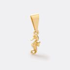 ⭐ COMBO Dije Caballo de Mar, Arete Caballito de Mar y Cadena Tejido Chino 3 mm 45 Cms