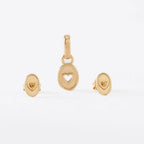 Cadena Cubana con Destellos Punteras 45 Cms + Conjunto Golden Love