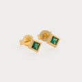 Aretes Eclat Verde 4mm