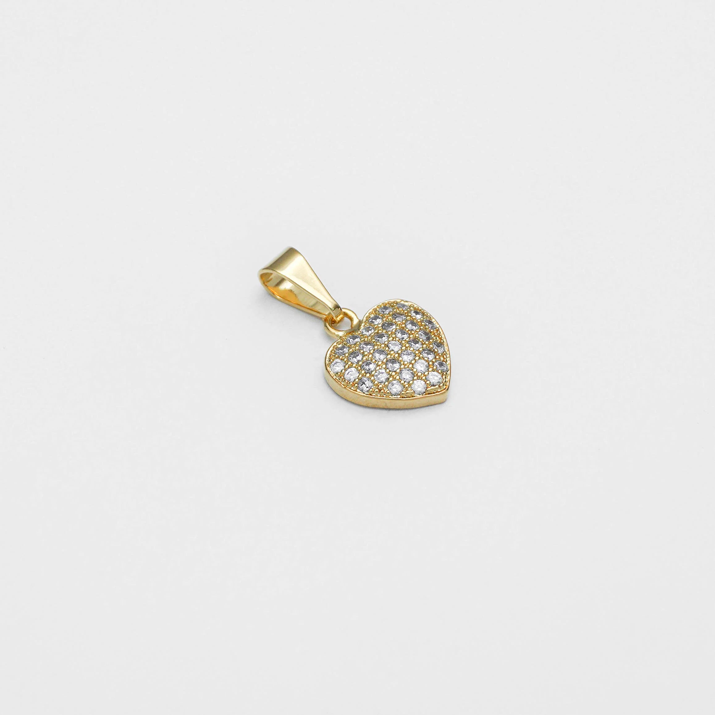 ⭐ COMBO Dije Corazón Swarovski 34 1.9 cms y Cadena Cubana Con Destellos 45Cm