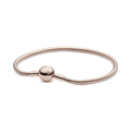 Brazalete Cadena de Serpiente En Oro Rosa