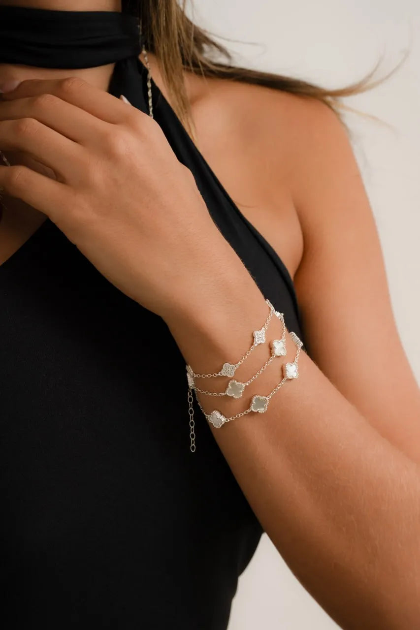 Pulsera Clover Nacar 4H 17 Cms + Ext