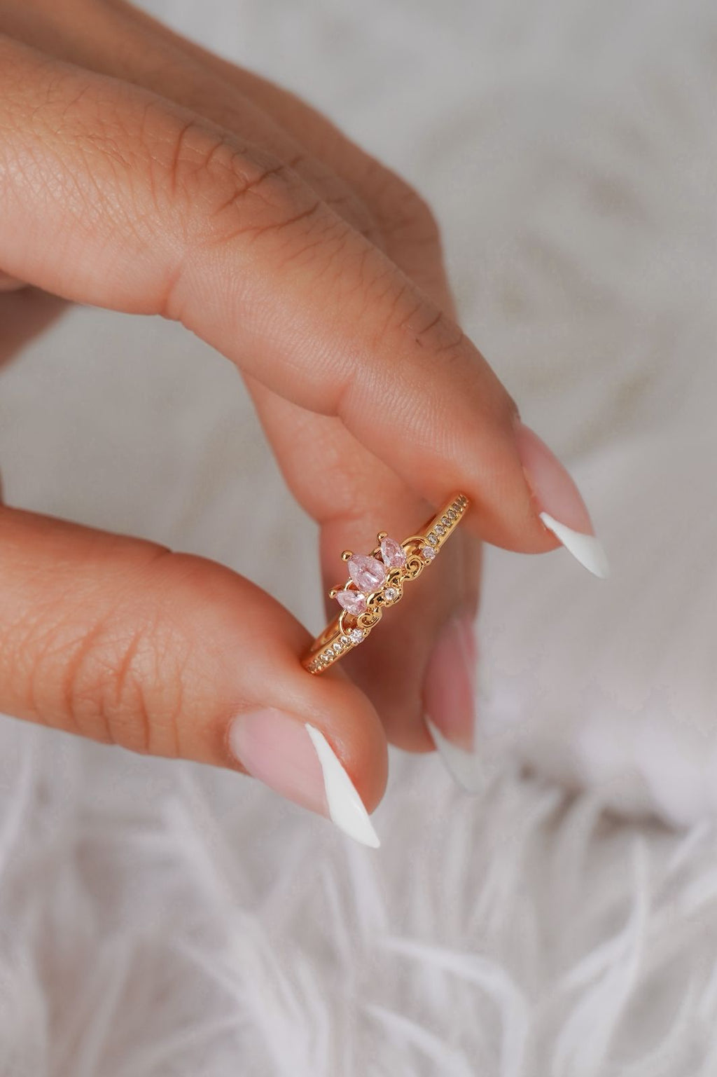 Anillo pink real / ajustable