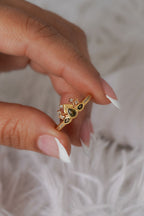 Anillo green bloom / ajustable