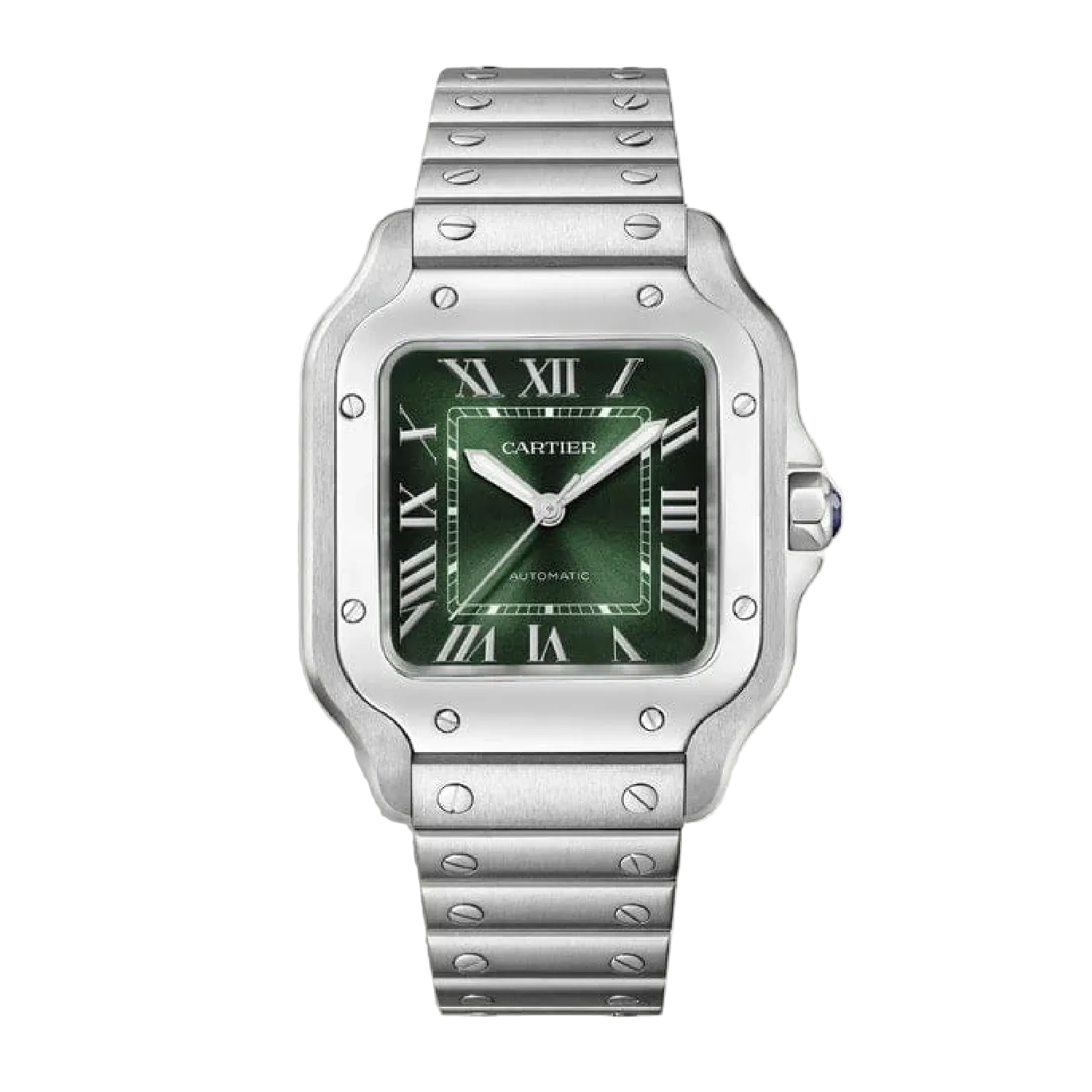 Reloj Cartier Santos verde para hombre de 36 mm