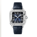 Cartier Santos Large 43,5 mm x 31,4 mm Esfera plateada