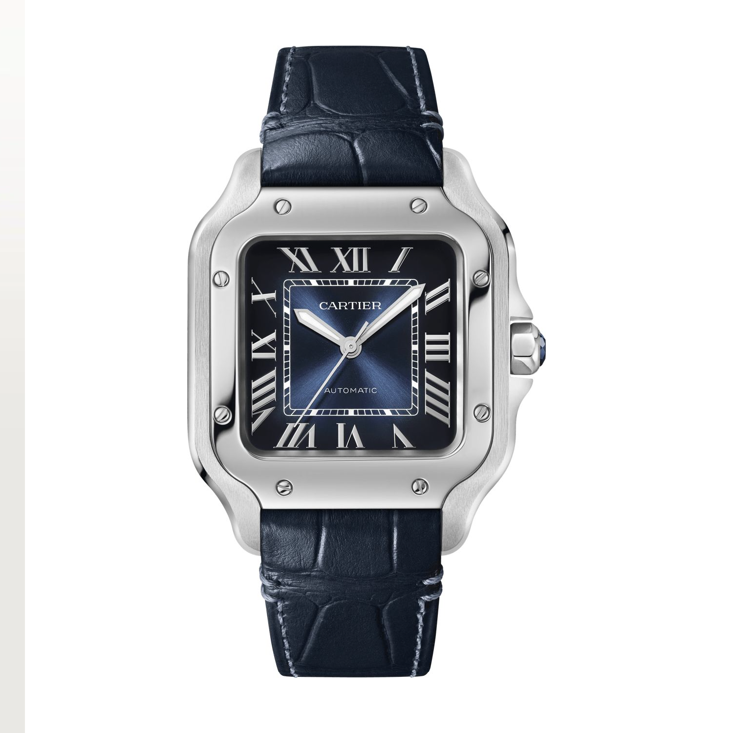Cartier Santos Large 43,5 mm x 31,4 mm Esfera plateada