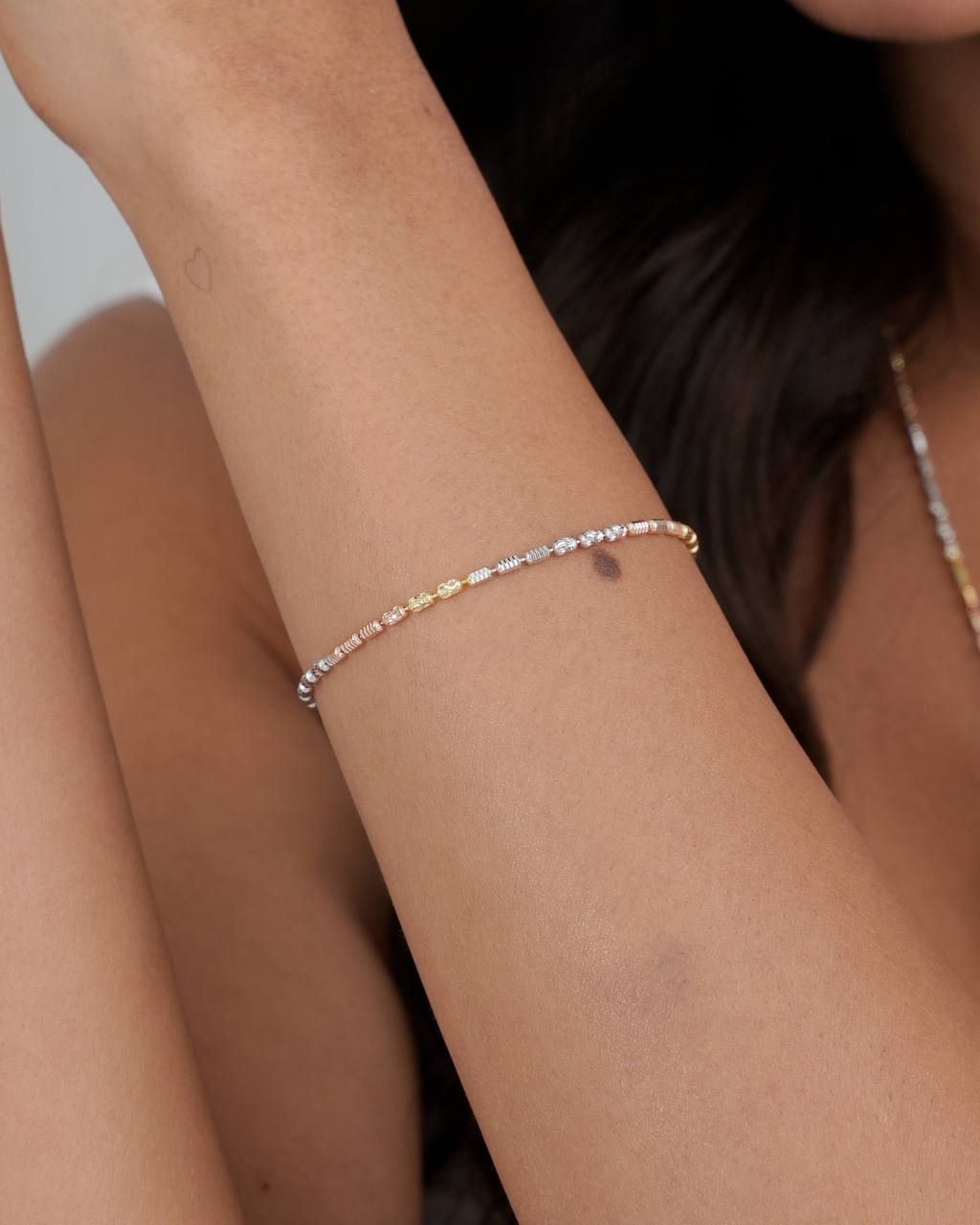 Pulsera Barril Prismc IT 16 Cms (3 Tipos de Oro)