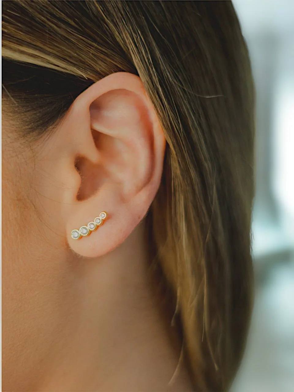 Arete  Scaler 5 Circonias Cristal
