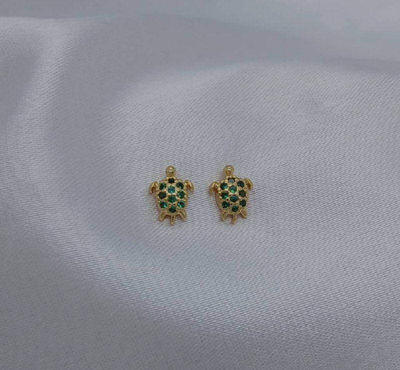 Topo tortuga circonias verde