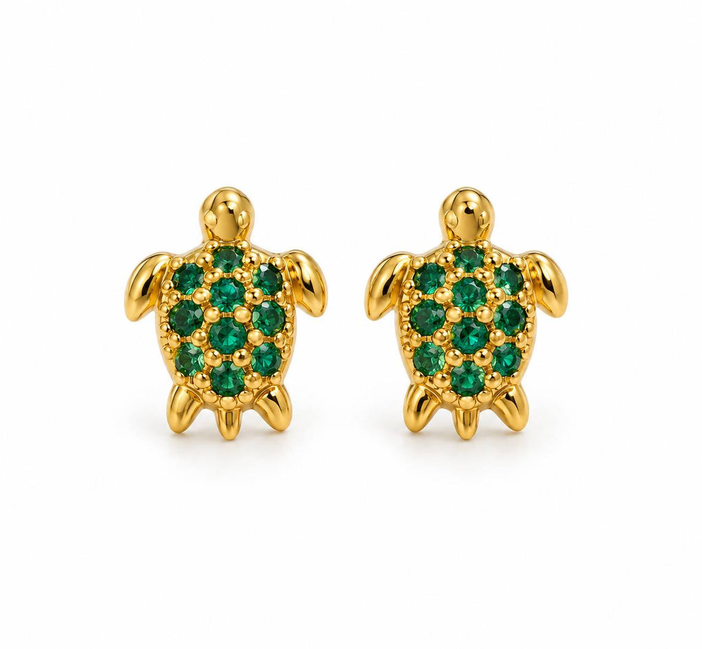 Topo tortuga circonias verde