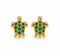 Topo tortuga circonias verde