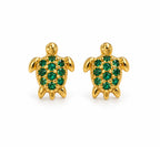 Topo tortuga circonias verde