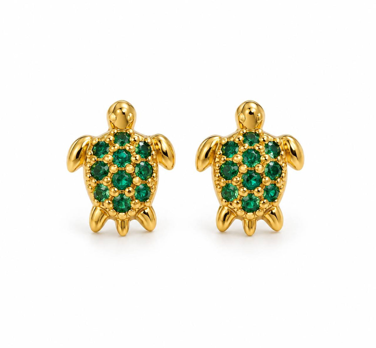 Topo tortuga circonias verde