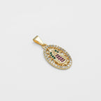 Dije Virgen Guadalupe Swarovski Medalla