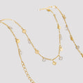 Cadena Cubana circonias - 45 cm-extensor
