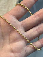Cadena Balín Italiano diamantado y tallado 60 CM