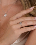Anillo Unicornio y Luna en Plata 925 con Circonias