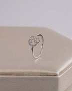 Anillo Unicornio y Luna en Plata 925 con Circonias